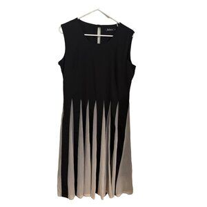 Azbro woman’s black cream sleeveless midi party dress size XL